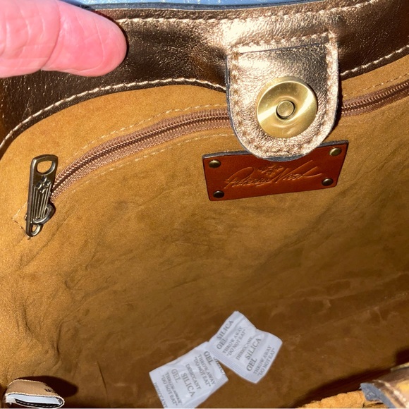 Crossbody and Wallet, Patricia Nash Vintage Italian Pheasant Bronze NWT - Picture 10 of 16